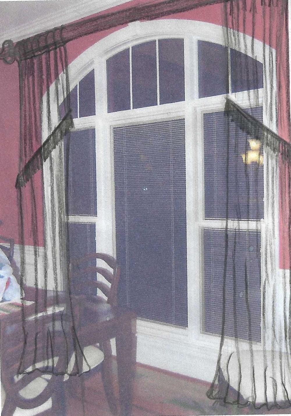 A second treatment for the same dining room window